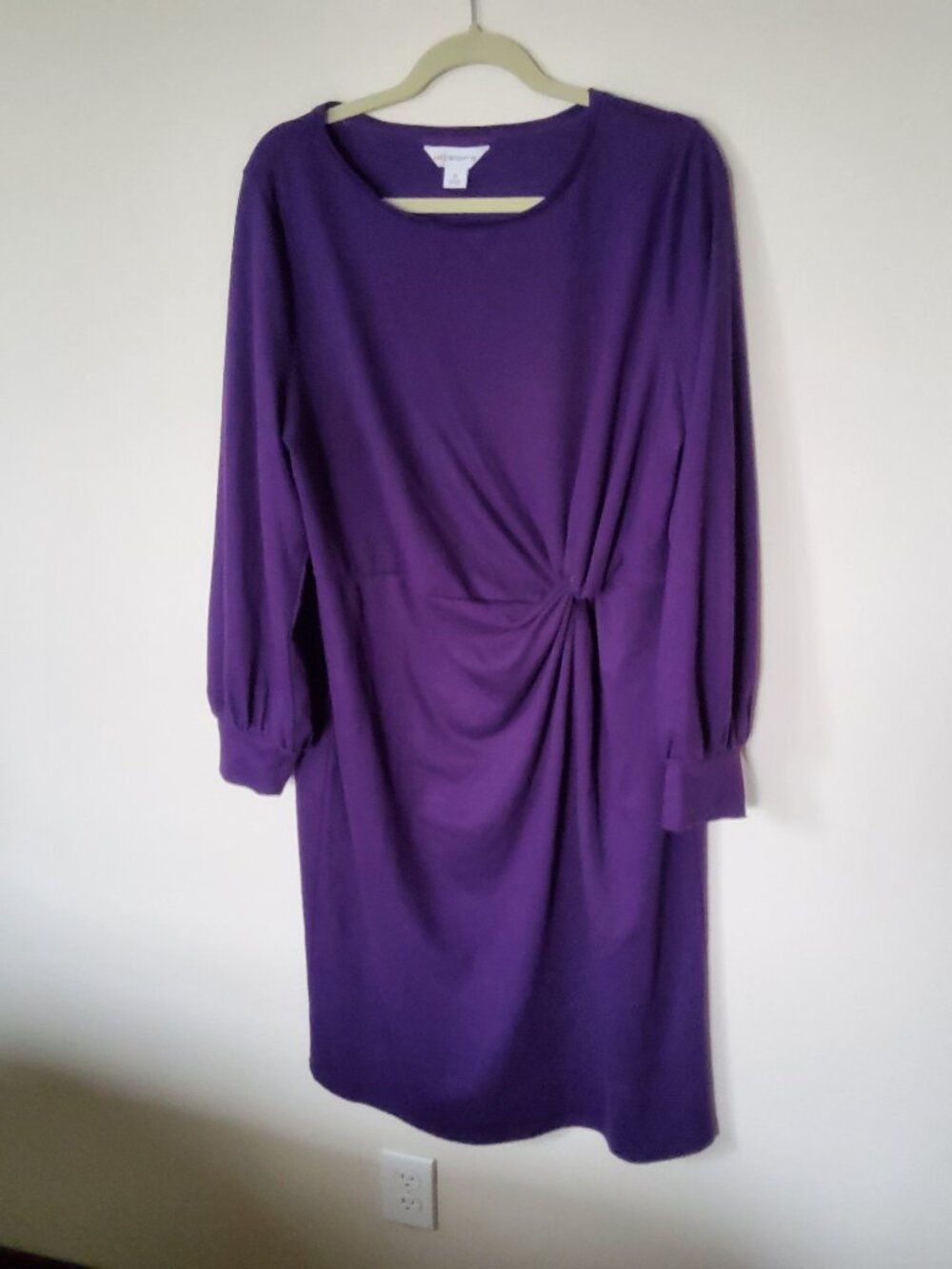 Liz Claiborne Knit Purple Midi Dress size XL